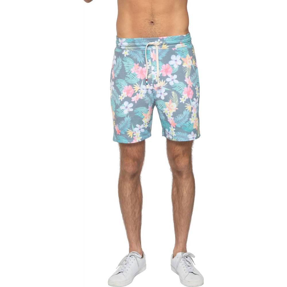 NEW SOL ANGELES mens rio floral short in blue multi